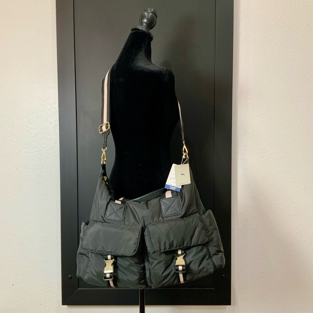 NWT Tommy Bahama Everyday Duffle - Black Puffer Weekender Carry-On Bag